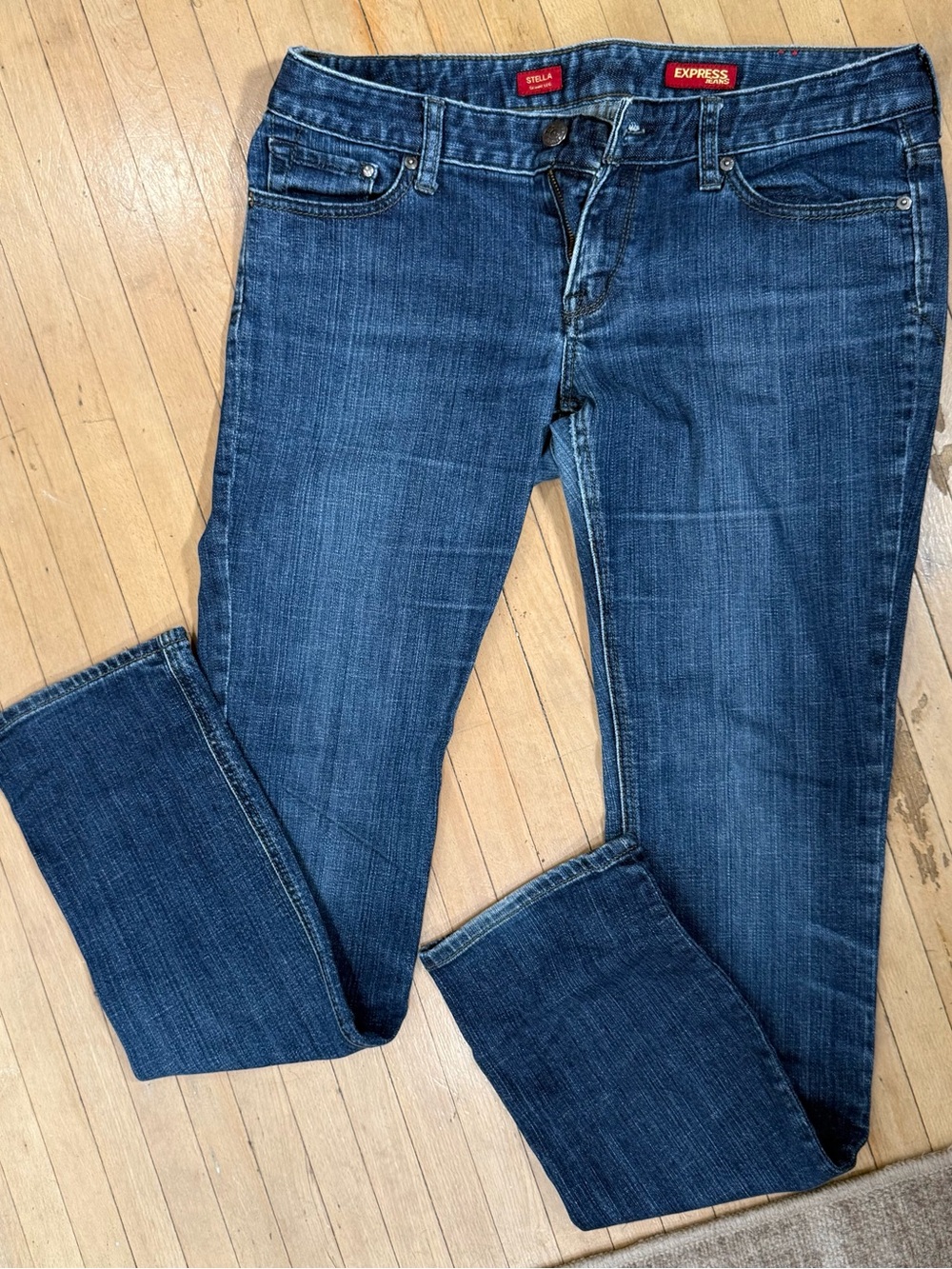 Express Jeans Stella Skinny Low Rise Medium Wash Women's Jeans Size 10 Long